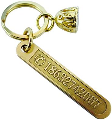 keychain Custom Message Engrave Name number Relief brass customized key ring and exquisite