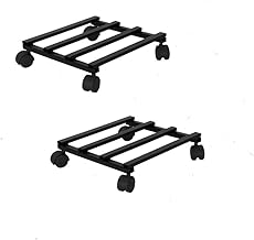 DECOWORLD || Plant Stand with Wheels || Planter Stand with Wheels for Flower Pots and Plant Pots|| ( Set of 2)