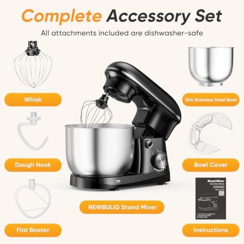 Image of NEWBULIG Stand Mixer 6.3QT, Kitchen Electric Mixers Alternative