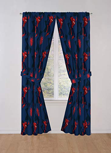 Jay Franco Marvel Spiderman Classic Saving The Day 84" Decorative Curtain/Drapes 4 Piece Set (2 Panels, 2 Tiebacks) - image 5