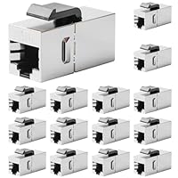 Leikurvo RJ45 Kupplung CAT6 Keystone Modul 15 Stück, 10 Gbit/s Koppler Modul Netzwerkkupplung Verbinder Geschirmt Keystone Jack, RJ45 Buchse Netzwerk für Verlängerung Ethernet Kabel Netzwerkkabel
