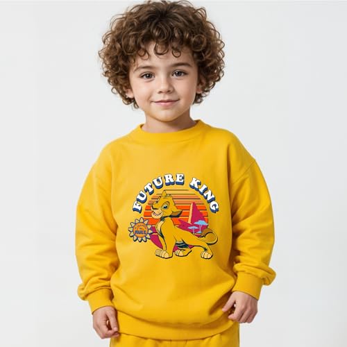 Image of Minicult Kids Cotton Co-ords Full Sleeve Sweatshirt and Pant Set with Character Print