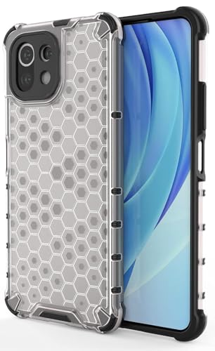 Image of Prime Retail Hard PC Back Case Cover for Mi 11 Lite NE 5G Anti Slip Ultra Thin Shockproof Reinforced Corners (Transparent)