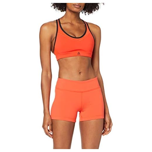 Reebok Hero Racer, Reggiseno Sportivo Donna, Arancione (Carote), XS