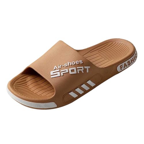 Generisch Categoría de producto Zapatillas Hombre Exterior Interior Bañera Slip Cómodo Unisex Deslizadores para Ropa Casual – Cómodas Zapatillas ligeras para el día a día Vacaciones, café, 49 EU