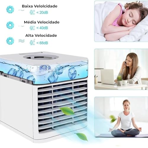 Ar Condicionado Portátil USB: Umidificador e Ventilador de Mesa Silencioso para Casa/Escritório