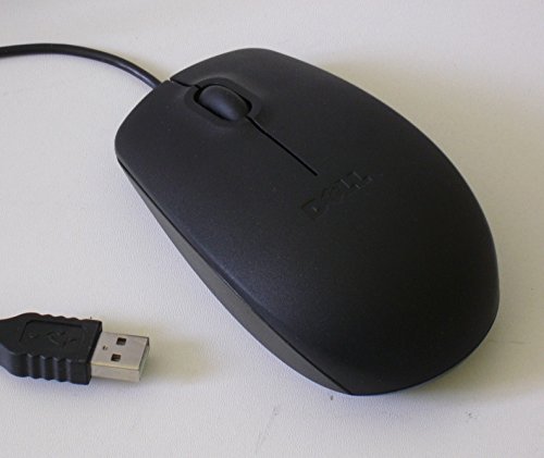 New Genuine Dell 09Rrc7 Ms111-L Optical Usb Wired Scroll Mouse Mice Look Black #TOP2