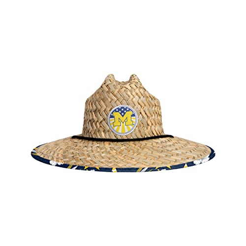 Image of FOCO Michigan Wolverines NCAA Americana Straw Hat