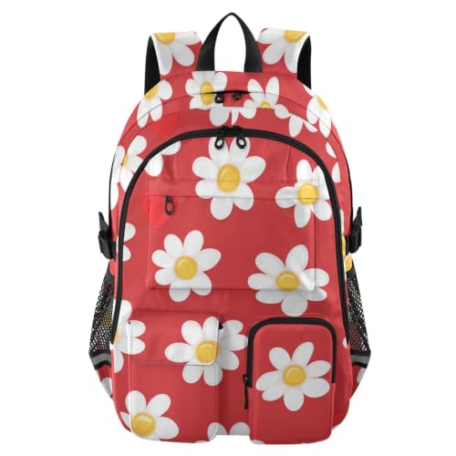 Mochila de viaje negra y blanca bolsa casual ligera escolar niños 7-18 años