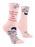 Blue Q Women's Funny Novelty Crazy Crew Socks with Sayings