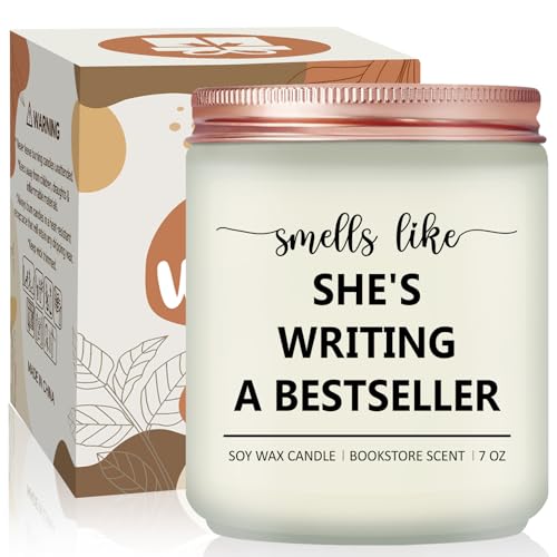 Volufia Candle, Writing Writer Gifts for Women - Funny Gifts for Book Novelist Screenwriter,...