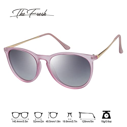 The Fresh Polarized Classic Round Style Tip Pointed Sunglasses Vintage Trendy FR16124P2