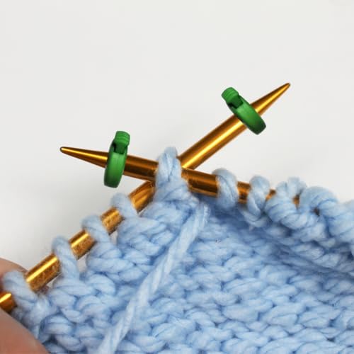Image of 20PCS Knitting Needle Stoppers, Plastic Cord Locks for Drawstrings, Spring Needle Stopper Knitting Accessories, Single Hole Spring Toggle Stopper Knitting Accessories