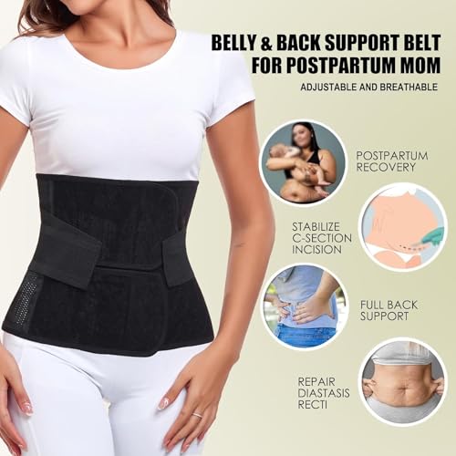 Faja posparto abdominal talla XL negra miniatura 3