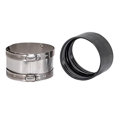 Image of Eastman 3 Inch No-Hub Coupling with Stainless Steel Clamps, 43405 (Pack of 4)