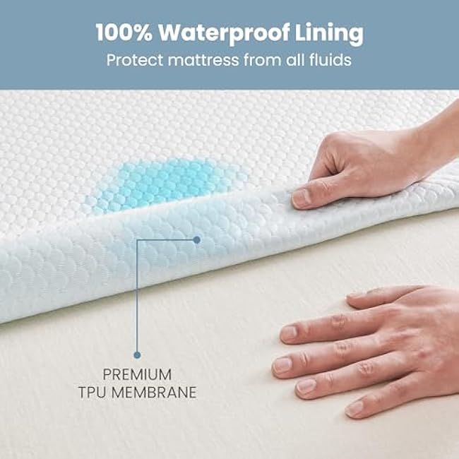 38x24 Mini Crib Mattress, 2-Stage Dual Firmness Baby Mattress for Mini and Portable Cribs, with Cooling Gel Memory Foam, Waterproof & Washable Cover and Non-Slip Base, 4 Inch, White