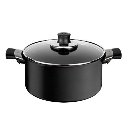 Tefal Talent Pro C6214682 Ø 24 cm non-stick kastrull med lock, aluminium, svart