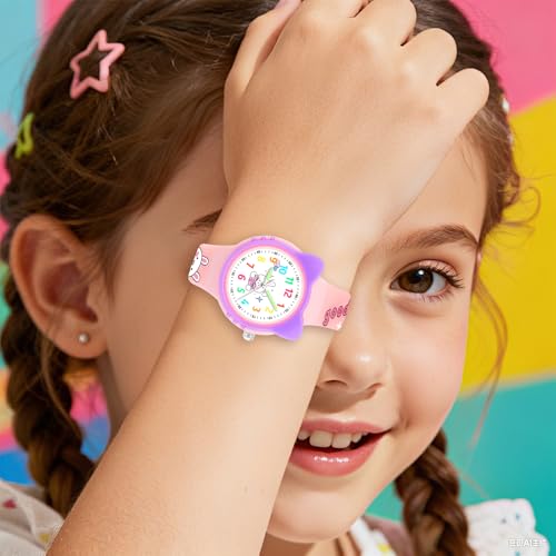 Image of Edillas Kids Teens Watch Analog Girls Boys, Waterproof Stylish Watch for Children,Students with Soft Silicone Strap for Kids Teens 4-16 Years Old