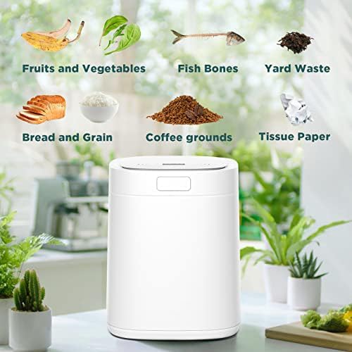Electric Compost Bin Kitchen | Smart Kitchen Waste Composter | Food Composter Indoor/Outdoor | Food Cycler with 3L Capacity | Compost Machine for Apartment Countertop