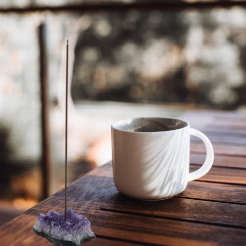 Newwe Amythestyst Crystals Incense Holder For Sticks, Healing Crystal Stone Incense Burner For Yoga, Meditation And Home Decor #TOP4