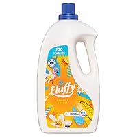 Fluffy Concentrate Liquid Fabric Softener Conditioner, 2L, 100 Washes, Summer Breeze, Long Lasting Freshness