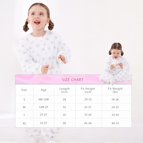 Image of WONDAY Toddler Sleep Sack with Feet, 2.5 Tog Lightweight Sleeping Sacks for Walking with Legs,6-12 Months