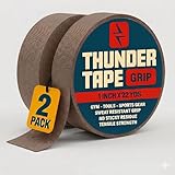 Thunder Tape Tactical Grip Wrap – 2 Roll Pack (FDE – Flat Dark Earth Brown) – Multi-Purpose Athletic & Tactical Wrap for Gun Grips, Sports, Hunting Gear, and Tools – 1” x 66Ft – Non-Reflective