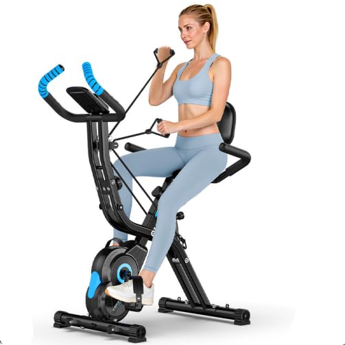 Birdfeel Foldable Exercise Bike, Multifunctional Indoor Stationary Bikes for Home with 8-Level...