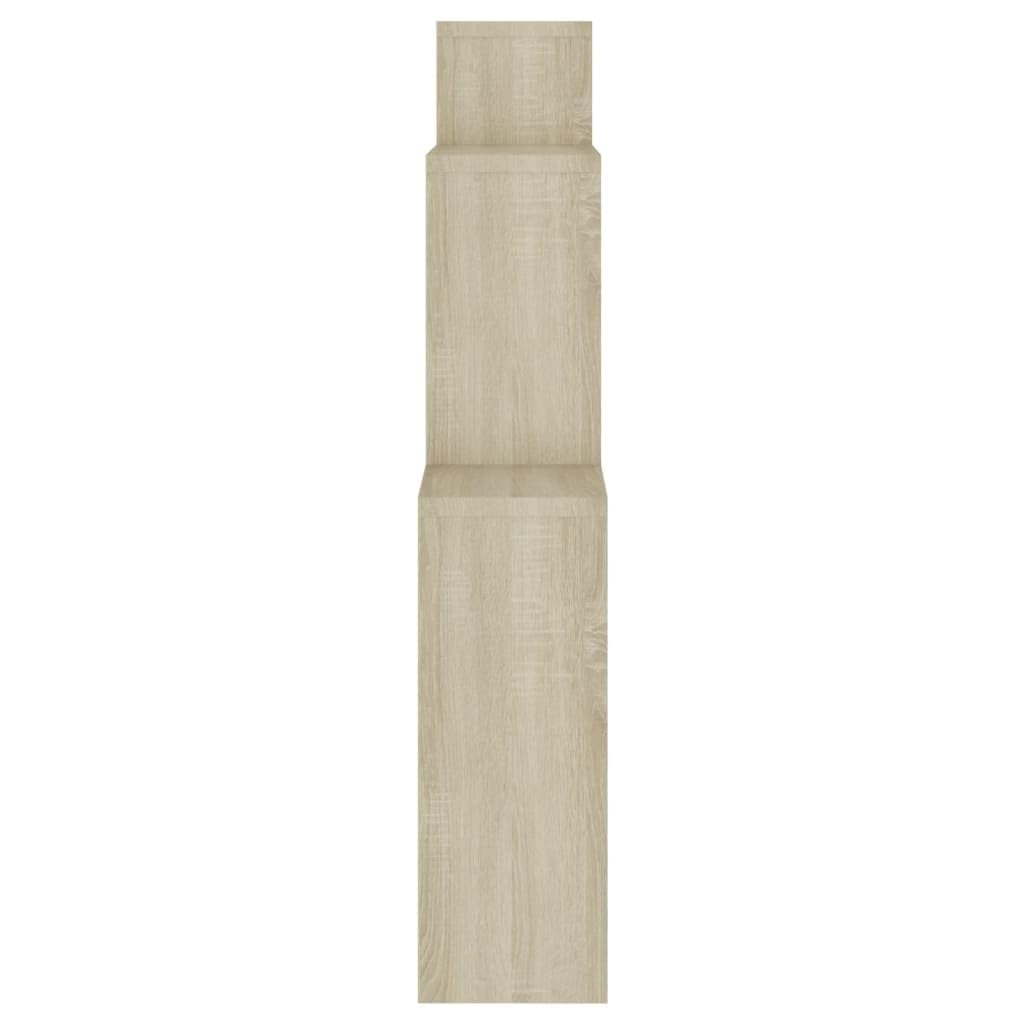 vidaXL Mensola Muro Cubo Rovere Sonoma 80x15x78,5cm Legno Multistrato