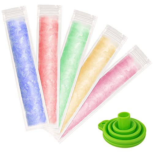 Dimensioni appropriate: la nostra borsa per stampi per ghiaccioli ha una dimensione moderata di 5,5 x 28 cm. Per evitare che i sacchetti di ghiaccioli si rompano e si aprano più facilmente, si prega di non lasciare che il liquido passi sopra la linea di riempimento durante il riempimento.