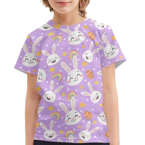 Kids Short Sleeve T Shirts for Girls 2-16Y Summer Soft Tshirts Novelty Graphic Tees Top Casual School Shirt4