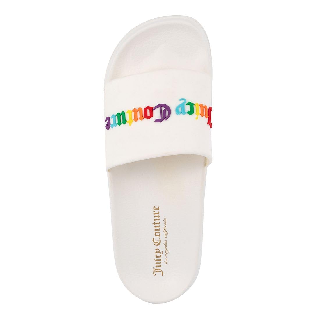 Juicy Couture Slide Sandals, Beach Flats for Women, Summer Shoes