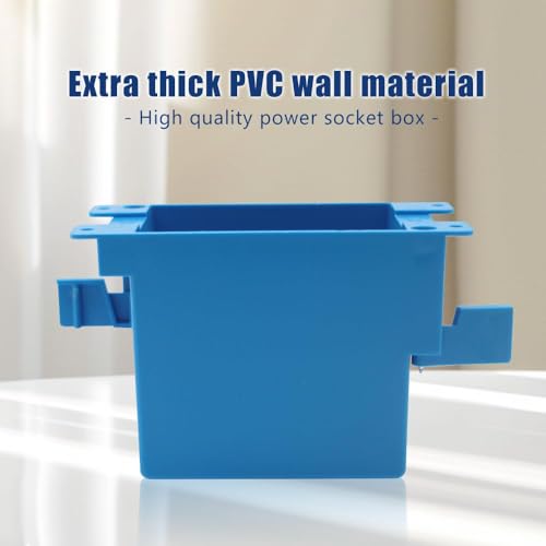 Image of Old Work Box,Plastic Junction for Switches,PVC Electrical 14 cuin Outlet Box,Old Work Box 1 Gang Deep,ETL Listed for Home Improvement,AWG Standard,Fire Rated for Two Hours(6 Pack)