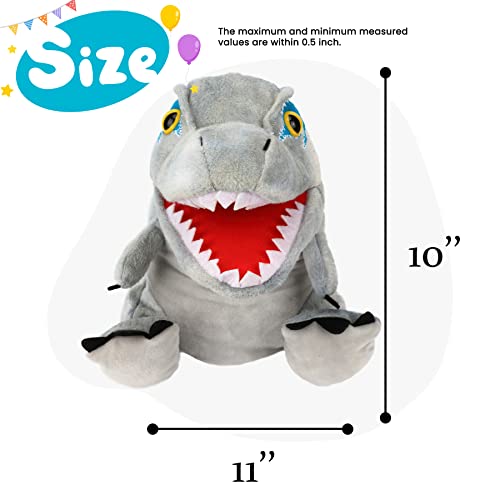 Cuteoy CTX0055_VELOCIRAPTOR Plush Velociraptor Hand Puppet Stuffed Animal Toy Open Movable Mouth Creative Role Play Storytelling Dinosaur Plushies Gifts thumb #2