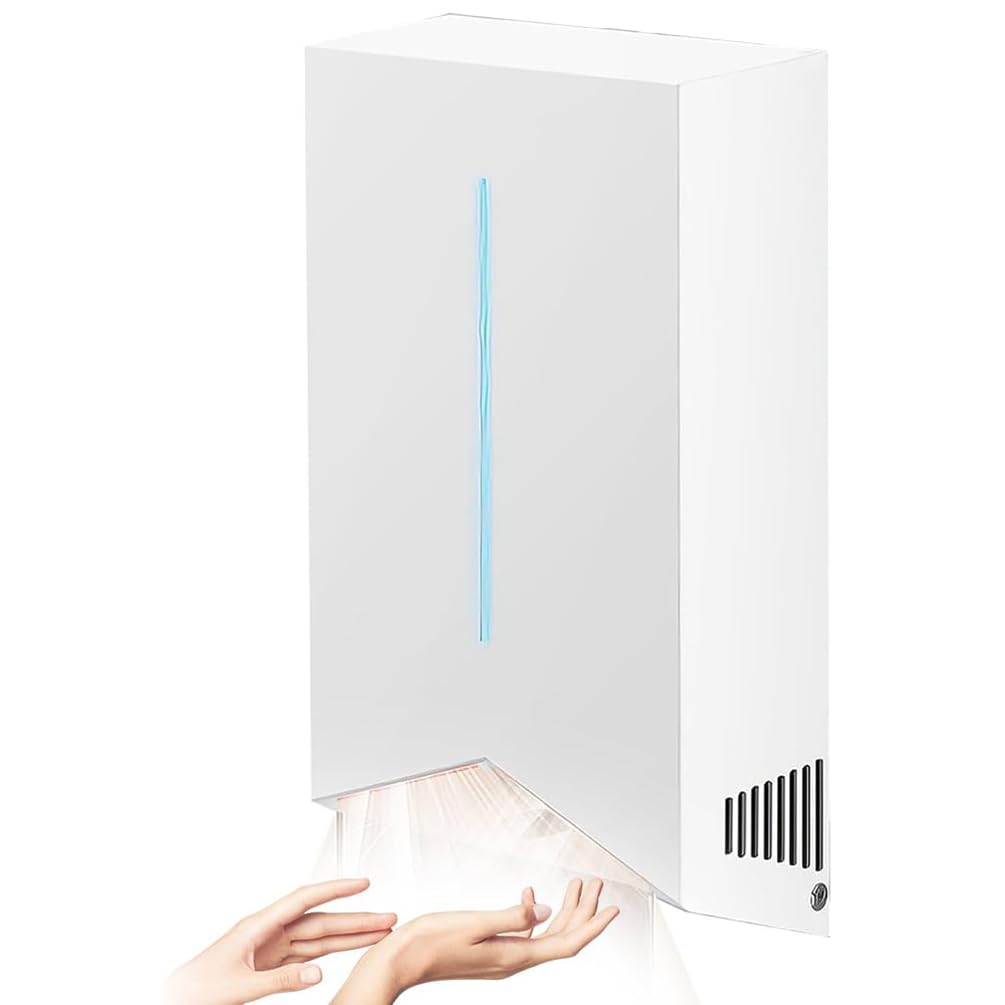 Secador de manos a chorro de alta velocidad, 1200 W, inducción automática, montaje en pared, ajuste de aire frío/cálido, diseño ultrafino para baños, centros comerciales, hoteles