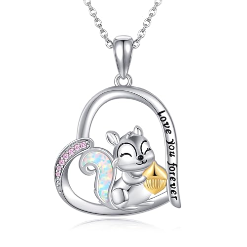 Bijoux animaux pour femmes : pendentif lune en cœur motif lapin ou renard