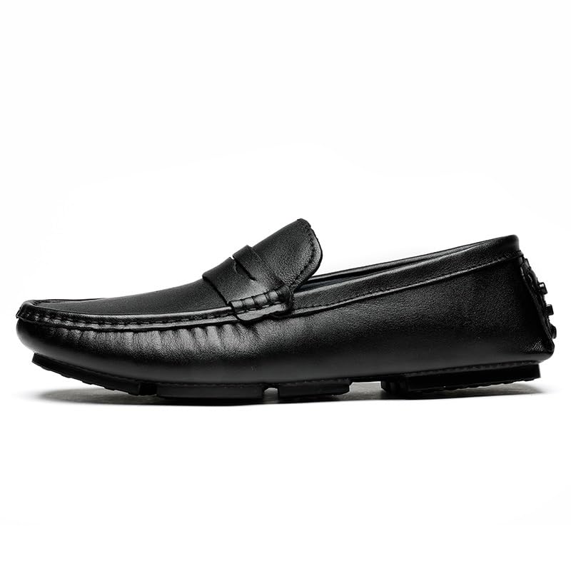 Mens Loafers Square Toe Leather Penny Driving Loafers Slip Resistant Flexible Flat Heel Fashion Classic Slip-on2