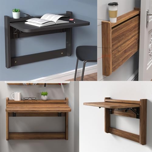Table pliante murale grise 53x37 cm pour petite cuisine - 7
