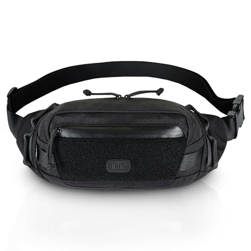 M-Tac Tactical Mens Fanny Pack - Waist Belt Bag - Concealed Carry Fanny Pack For Men & Women Cross Body EDC Black