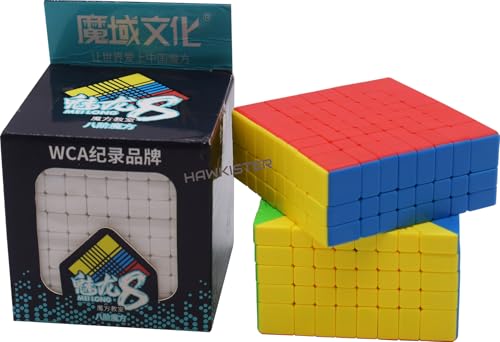 Image of HAWKISTER MoYu MFJS Meilong 8X8 Stickerless Speed Cube (Mofang Jiaoshi), 70Mm Size, for Kid