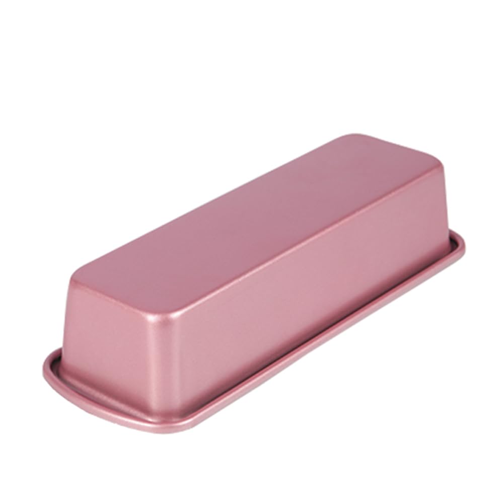 CANDeal 2 Uds 11 X 4 Pulgadas Moldes Rectangulares Para Pan, Molde Para Pan De Acero Al Carbono Para Hornear, Molde Para Pan Antiadherente De Porcelana Para Hornear, Molde Para Hornear Pan, Rosa