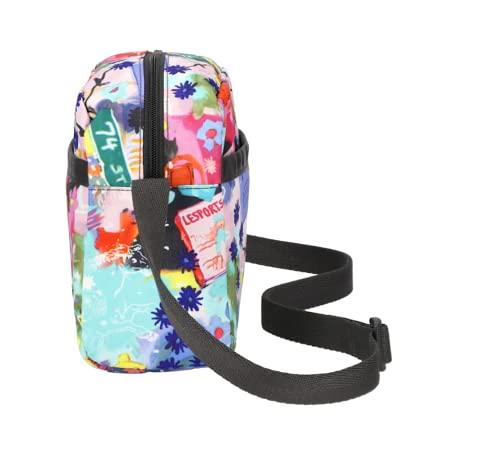 Image of LeSportsac Painterly Spring Daniella Crossbody Bag, Style 2434 /Color G933, Celebrating LeSportsac's 1974 Iconic Debut in NYC, Abstract Colorful Whimsical Graphics, Limited Edition