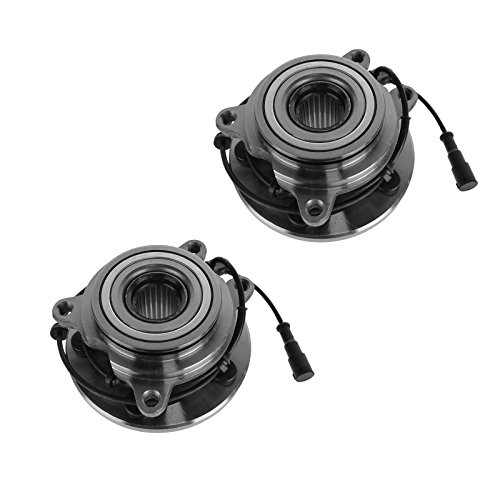 Image of TRQ Front Left and Right Wheel Bearing and Hub Assembly Set 2 Piece Compatible with 1999-2000 Land Rover Discovery 2001 Discovery Series II LE 2001-2002 Series II SE 2003-2004