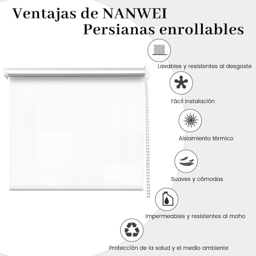La mejor selección de Persianas Blancas Top 10. 2 Persianas Blancas marca NANWEI (2)