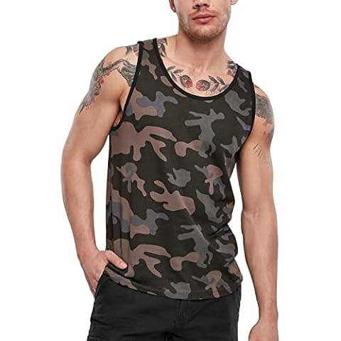 Camiseta de tirantes de camuflaje oscuro para hombre Cover