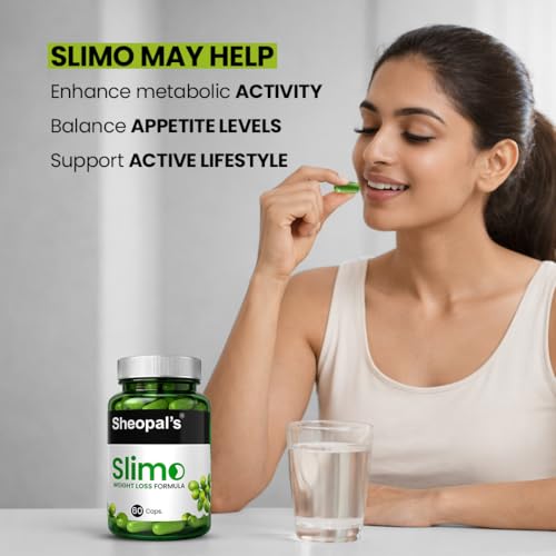 Sheopals Slimo Capsules - Chlorogenic Acid Capsules, 100% Natural Weight Loss Supplement, Boosts Metabolism, Supports Fat Burn, 60 Capsules