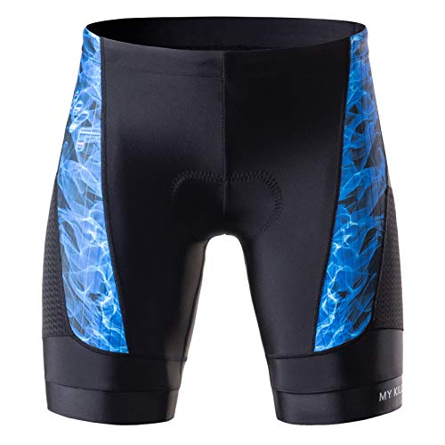 image for MY KILOMETRE Mens Triathlon Shorts with Adjustable Drawstring Easy Rea