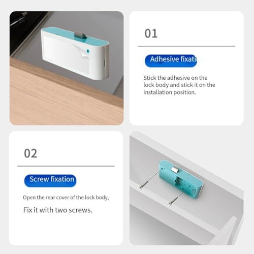 Serrure de tiroir NFC sans perçage pour protéger vos documents et objets précieux - 8