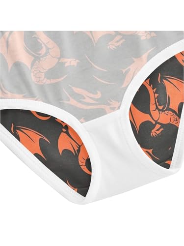 ZZKKO Silhouette Fire Dragon Girls Underwear Toddler Panties for Girls Comfort Brief Size 2-8T 5
