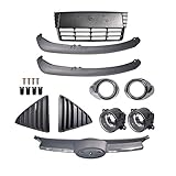 RainMan S Complete Front Bumper Grille Cover Fog Lights Assembly Replacement for 2012-2014 FOCUS